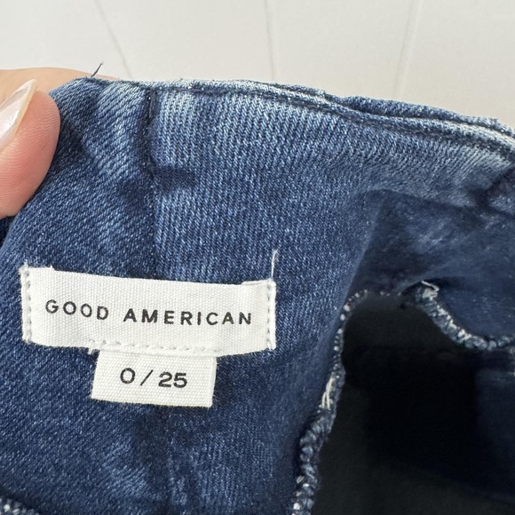 Good American Jeans Womens 0/25 Blue Good Legs High Rise Skinny Side Zip 29" - Picture 13 of 15